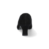 パンプス3635ブラックスエード
